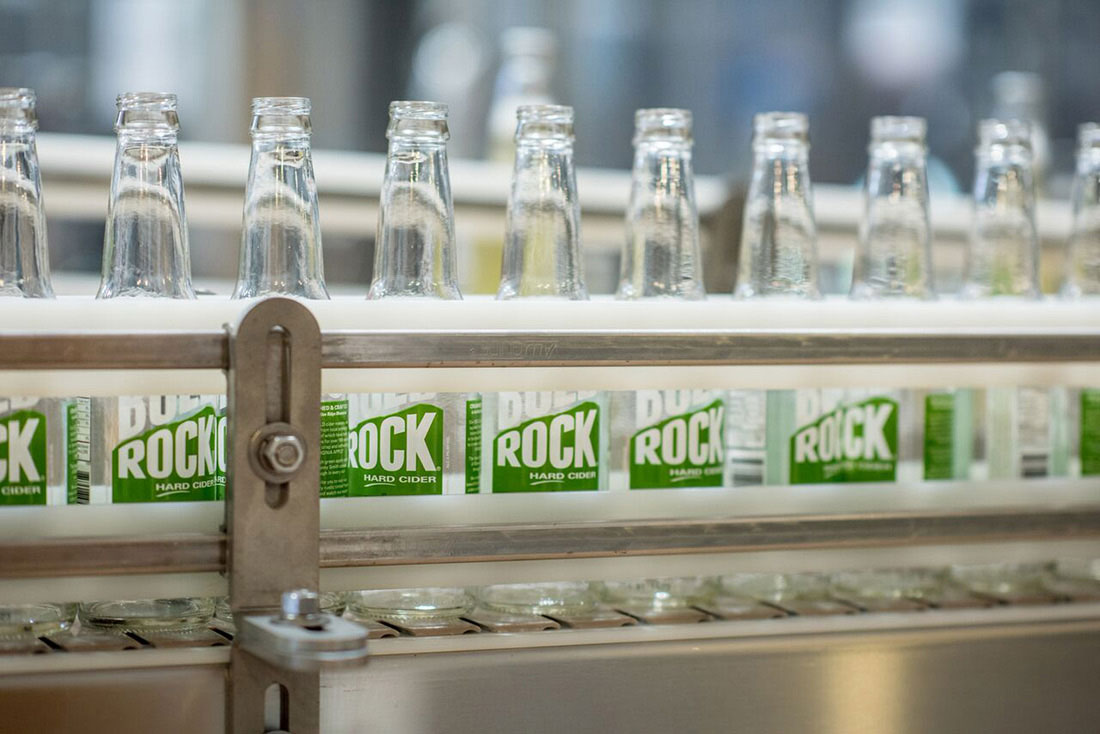 Bold Rock Hard Cider bottling