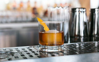 old-fashioned drink on bar